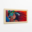 Cara Maya en rojo - Caperh | Cuadro decorativo de Canvas Lab