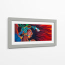 Cara Maya en rojo - Caperh | Cuadro decorativo de Canvas Lab