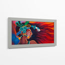 Cara Maya en rojo - Caperh | Cuadro decorativo de Canvas Lab
