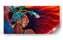 Cara Maya en rojo - Caperh | Cuadro decorativo de Canvas Lab