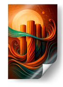 Columnas en el mar - Caperh | Cuadro decorativo de Canvas Lab