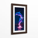 Delfines de neón - Caperh | Cuadro decorativo de Canvas Lab