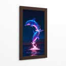Delfines de neón - Caperh | Cuadro decorativo de Canvas Lab