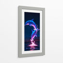 Delfines de neón - Caperh | Cuadro decorativo de Canvas Lab