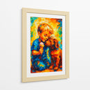 El niño y su perrito - Caperh | Cuadro decorativo de Canvas Lab