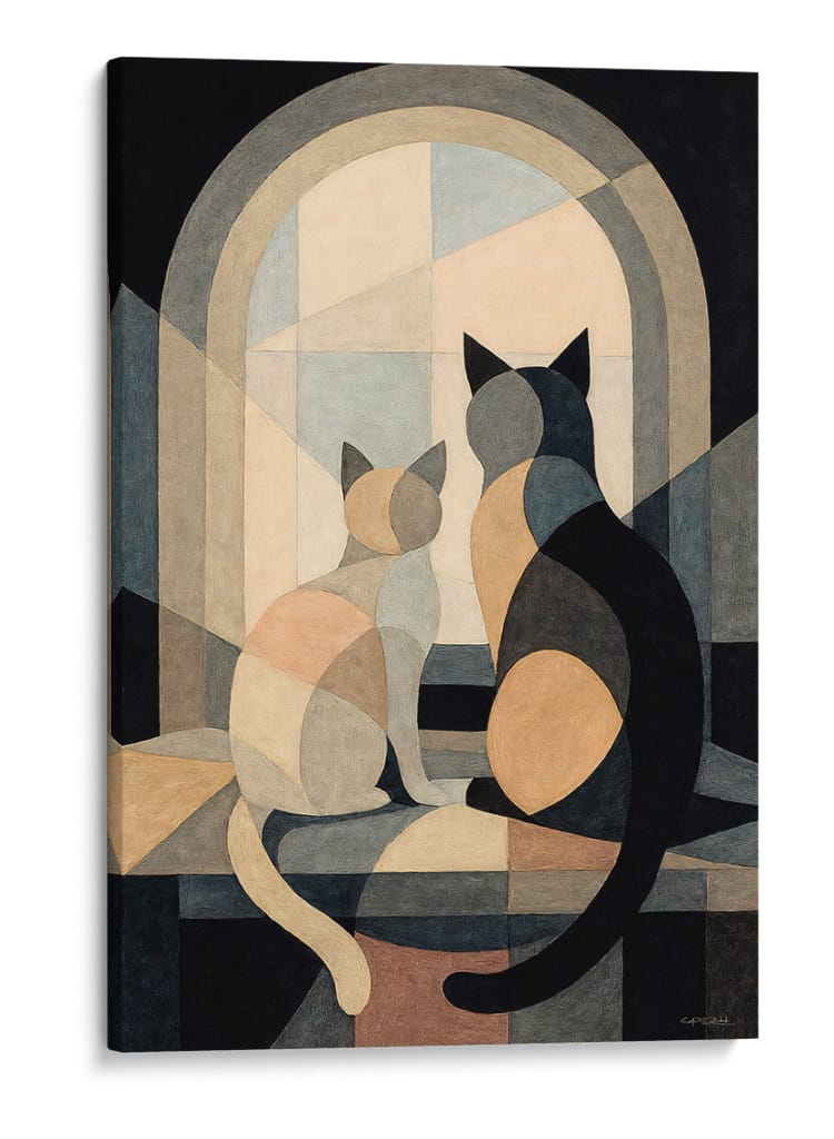 Gatitos chismosos - Caperh | Cuadro decorativo de Canvas Lab