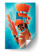 Guerrero Danzante Maya - Caperh | Cuadro decorativo de Canvas Lab