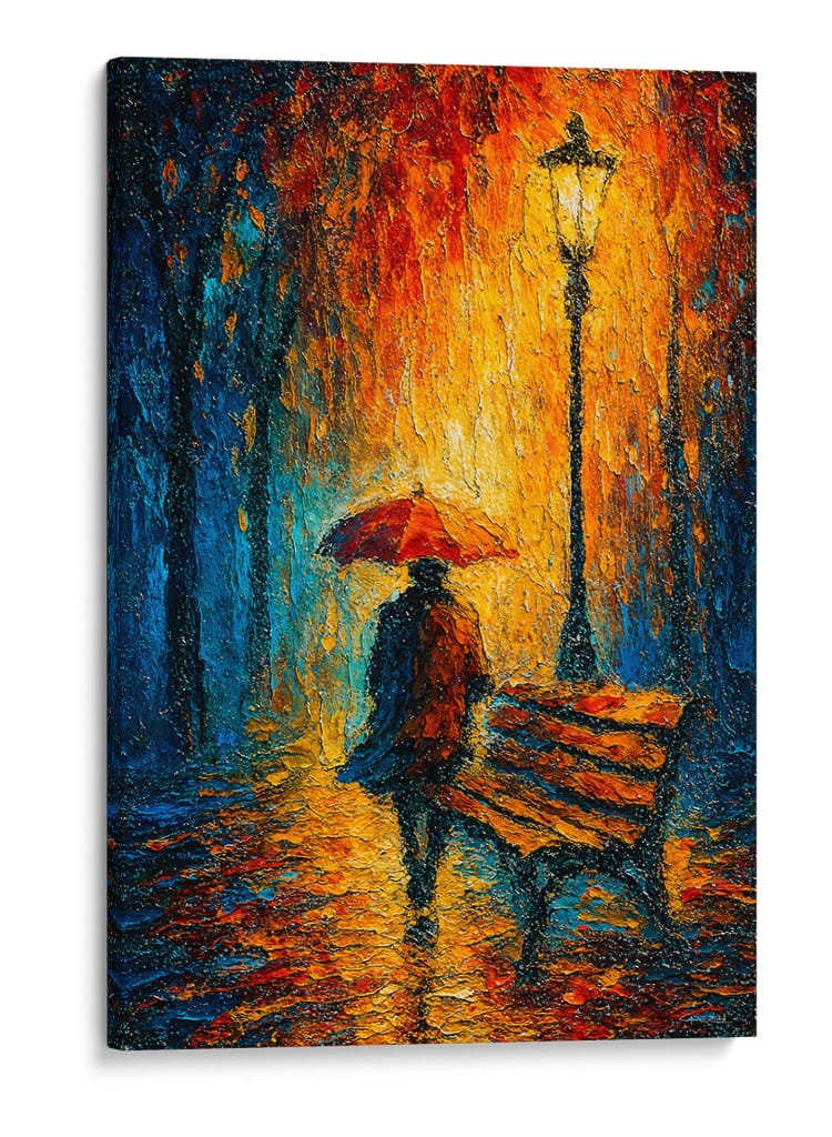Lluvia en el parque - Caperh | Cuadro decorativo de Canvas Lab