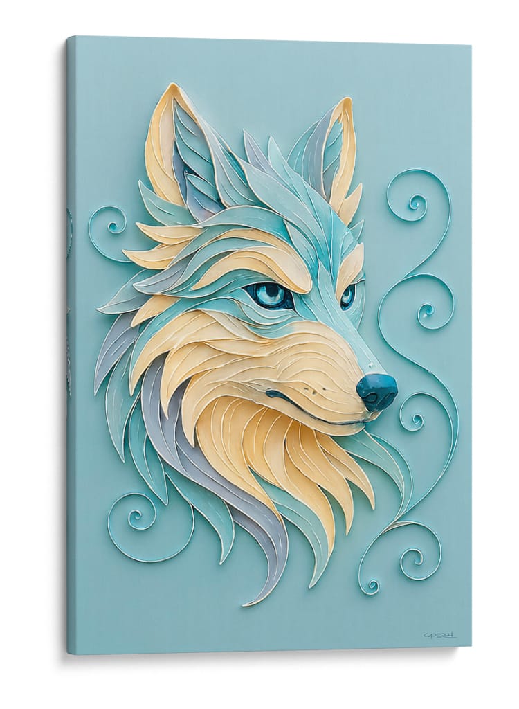 Lobo de papel - Caperh | Cuadro decorativo de Canvas Lab