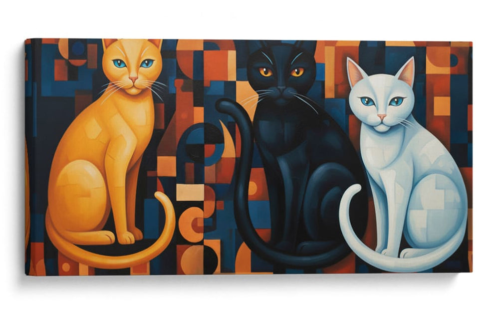 Los gatos de medianoche - Caperh | Cuadro decorativo de Canvas Lab