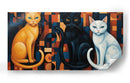 Los gatos de medianoche - Caperh | Cuadro decorativo de Canvas Lab