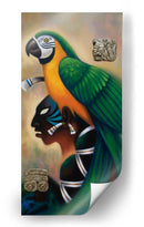 Maya con cotorra II - Caperh | Cuadro decorativo de Canvas Lab