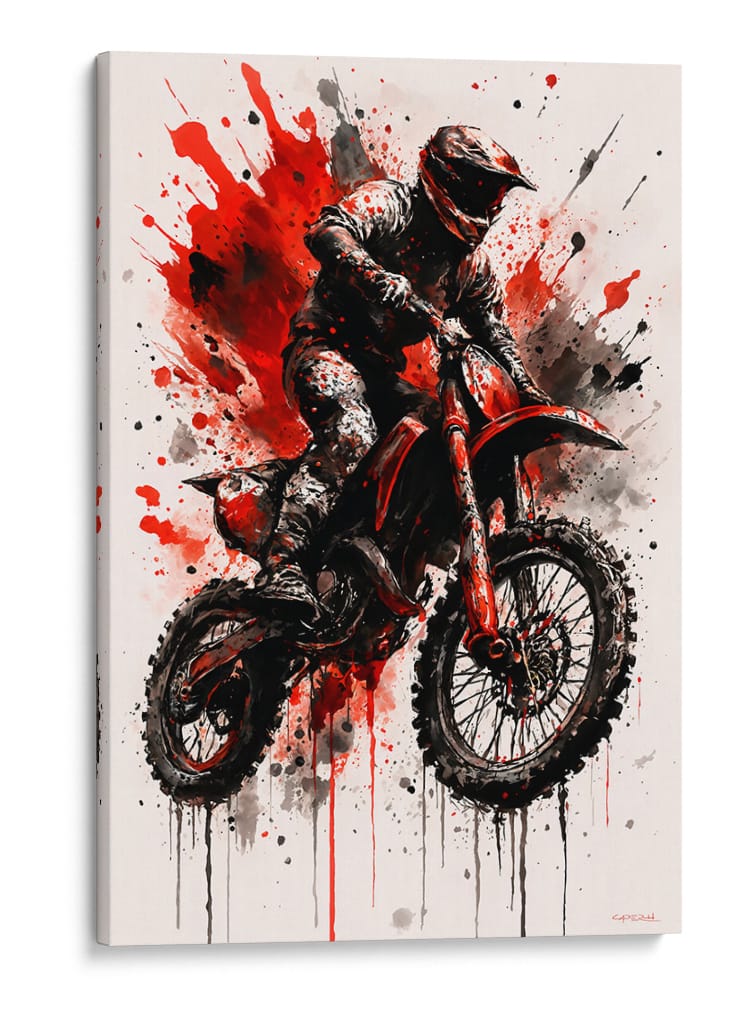 Motocross II - Caperh | Cuadro decorativo de Canvas Lab