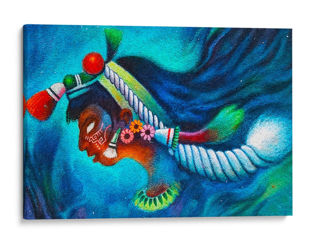 Mujer Maya en azul - Caperh | Cuadro decorativo de Canvas Lab
