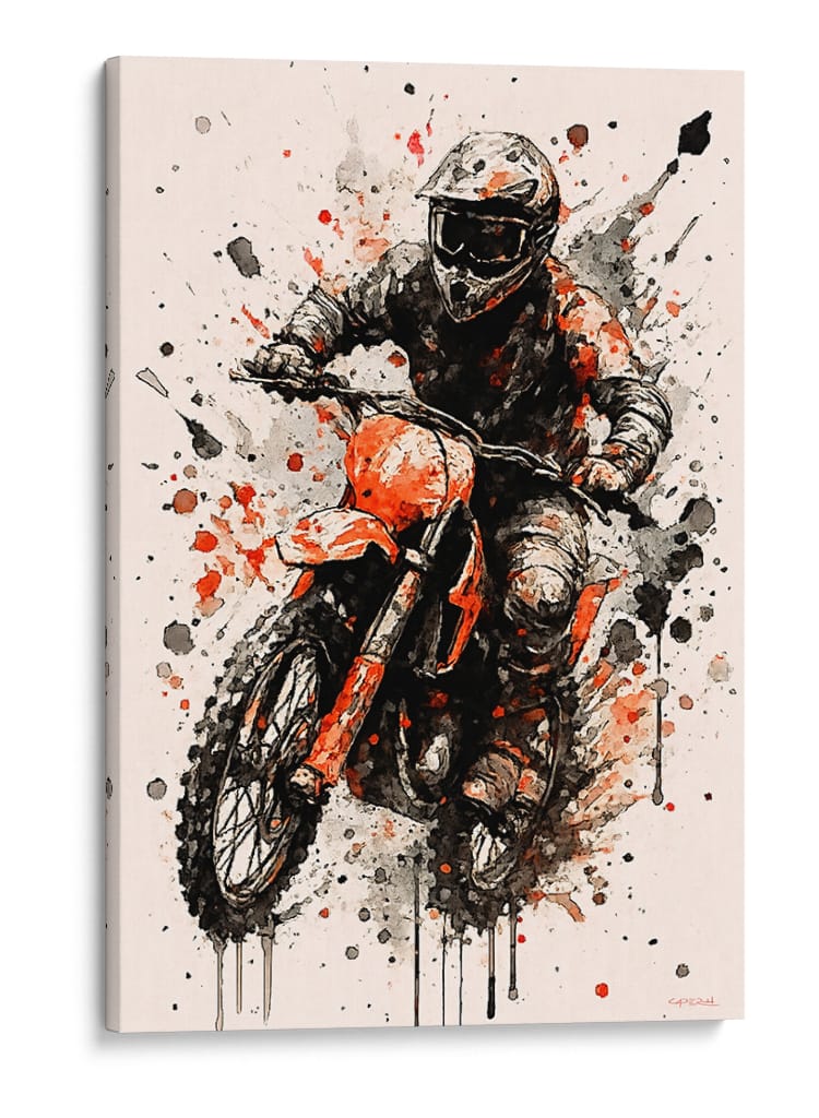 Motocross III - Caperh | Cuadro decorativo de Canvas Lab