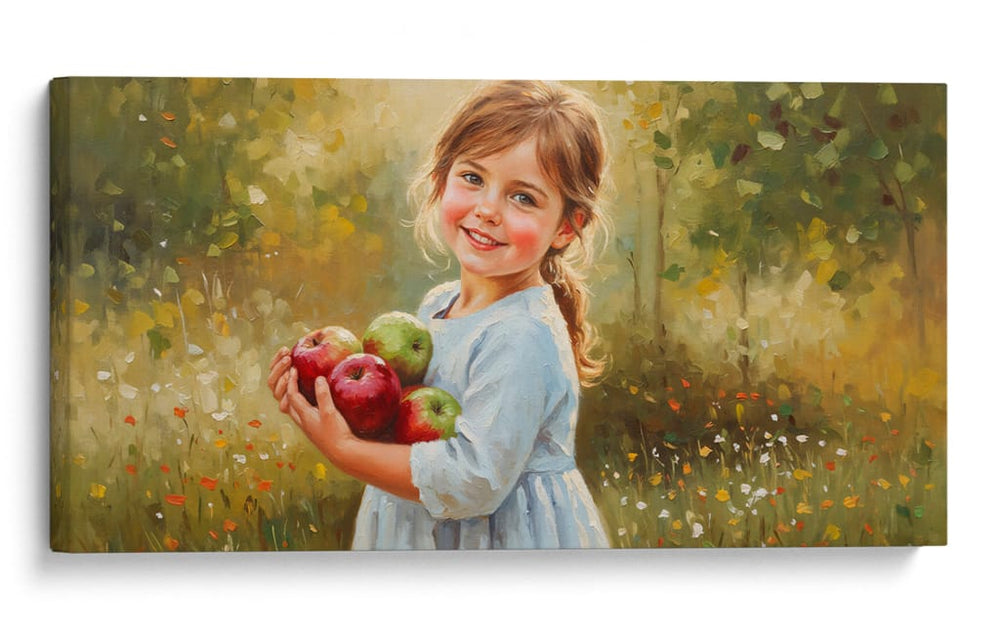 Niña con manzanas - Caperh | Cuadro decorativo de Canvas Lab