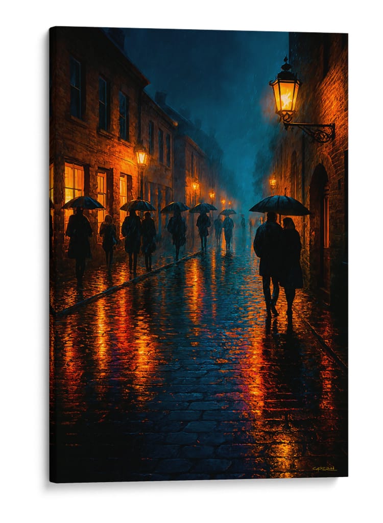 Noche lluviosa - Caperh | Cuadro decorativo de Canvas Lab