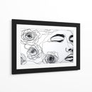 Rostro de mujer con rosas abstracto - DIEGO D L | Cuadro decorativo de Canvas Lab