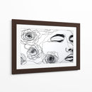 Rostro de mujer con rosas abstracto - DIEGO D L | Cuadro decorativo de Canvas Lab