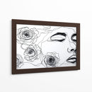 Rostro de mujer con rosas abstracto - DIEGO D L | Cuadro decorativo de Canvas Lab