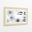 Rostro de mujer con rosas abstracto - DIEGO D L | Cuadro decorativo de Canvas Lab