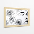 Rostro de mujer con rosas abstracto - DIEGO D L | Cuadro decorativo de Canvas Lab