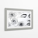 Rostro de mujer con rosas abstracto - DIEGO D L | Cuadro decorativo de Canvas Lab