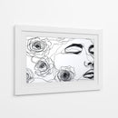 Rostro de mujer con rosas abstracto - DIEGO D L | Cuadro decorativo de Canvas Lab