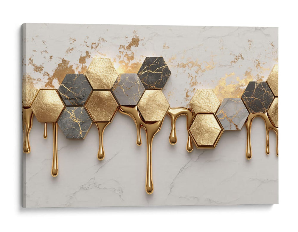 Geometria Dorada - DIEGO D L | Cuadro decorativo de Canvas Lab