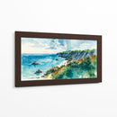 Paisaje costero en acuarela - Caperh | Cuadro decorativo de Canvas Lab