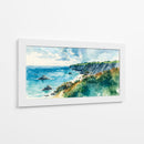 Paisaje costero en acuarela - Caperh | Cuadro decorativo de Canvas Lab