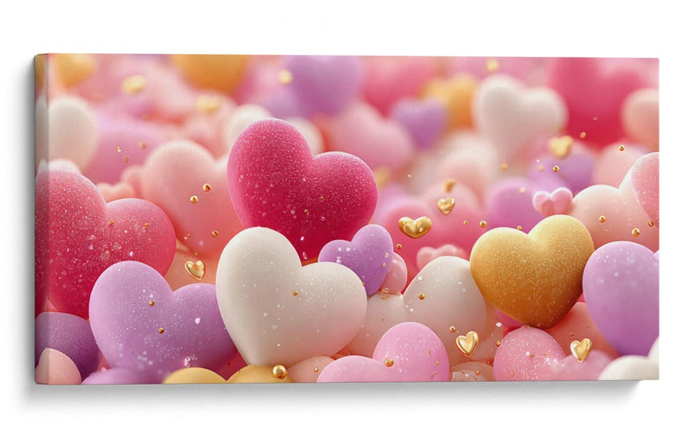 Corazones pastel - DIEGO D L | Cuadro decorativo de Canvas Lab