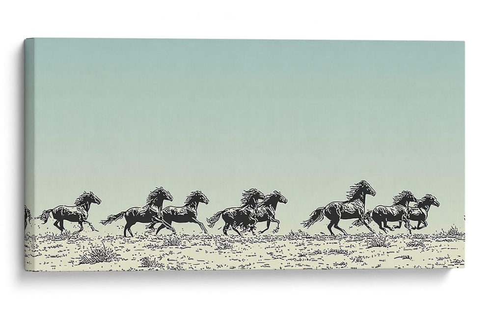Caballos galopando - DIEGO D L | Cuadro decorativo de Canvas Lab