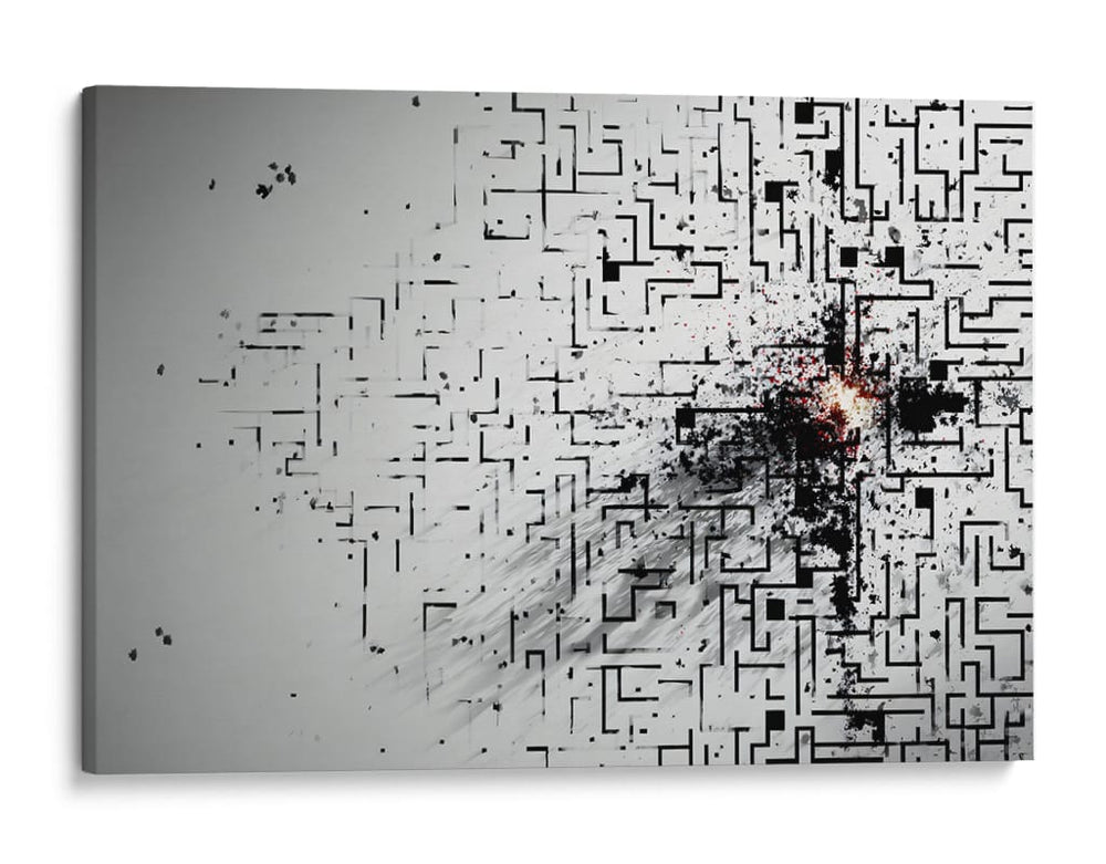 Laberinto negro - DIEGO D L | Cuadro decorativo de Canvas Lab