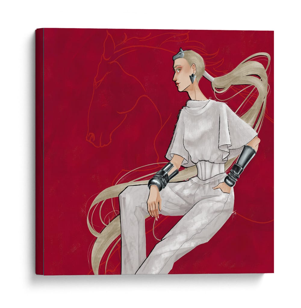 Año del Caballo - Púrpura Imperial | Cuadro decorativo de Canvas Lab