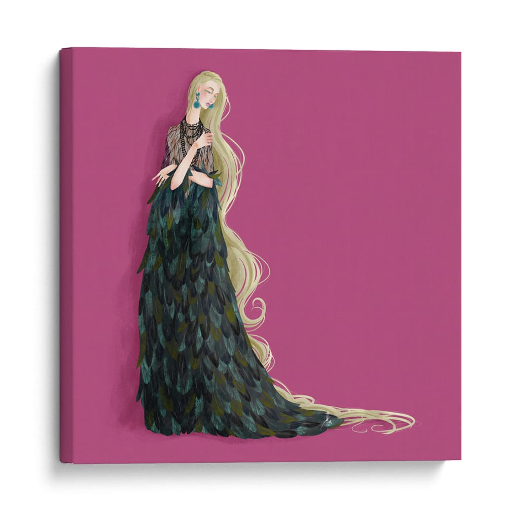 Plumas Negras - Púrpura Imperial | Cuadro decorativo de Canvas Lab