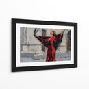 Flamenco en Movimiento Carmesí - Carlos Franken | Cuadro decorativo de Canvas Lab