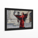Flamenco en Movimiento Carmesí - Carlos Franken | Cuadro decorativo de Canvas Lab