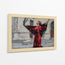 Flamenco en Movimiento Carmesí - Carlos Franken | Cuadro decorativo de Canvas Lab