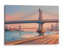 Puente de Manhattan al Atardecer - Carlos Franken | Cuadro decorativo de Canvas Lab