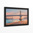 Puente de Manhattan al Atardecer - Carlos Franken | Cuadro decorativo de Canvas Lab