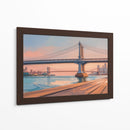Puente de Manhattan al Atardecer - Carlos Franken | Cuadro decorativo de Canvas Lab