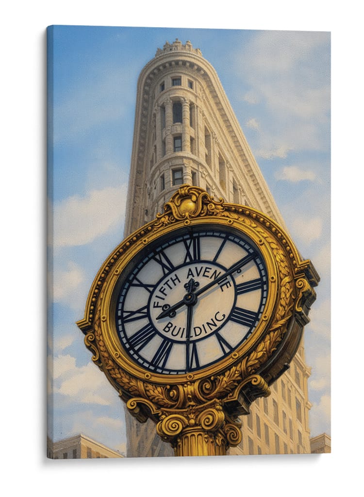 Reloj de la Quinta Avenida - Carlos Franken | Cuadro decorativo de Canvas Lab