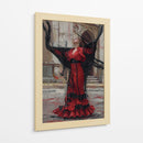 Espíritu Flamenco Carmesí - Carlos Franken | Cuadro decorativo de Canvas Lab