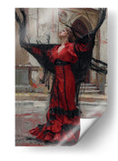 Espíritu Flamenco Carmesí - Carlos Franken | Cuadro decorativo de Canvas Lab