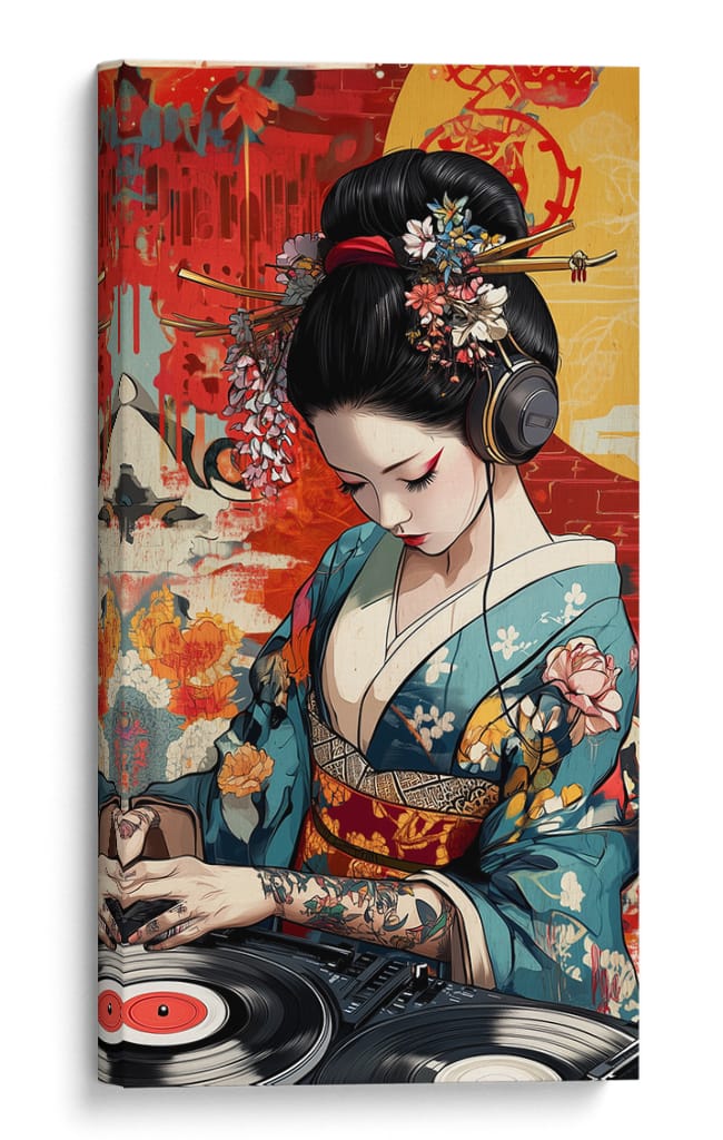 Geisha Urbana - Puffy Design | Cuadro decorativo de Canvas Lab