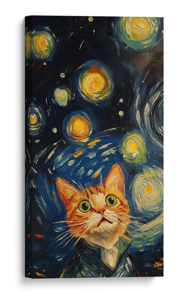 Gato Estelar - Puffy Design | Cuadro decorativo de Canvas Lab