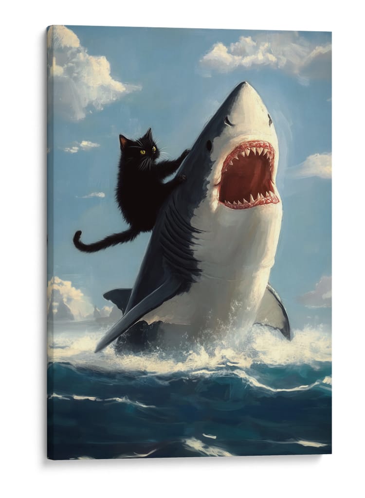 El Gato Marino - Puffy Design | Cuadro decorativo de Canvas Lab