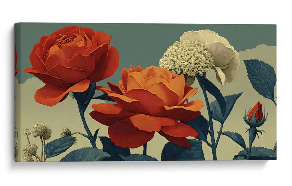 Flores en contraste - DIEGO D L | Cuadro decorativo de Canvas Lab