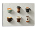Iconos de colores de cafe - DIEGO D L | Cuadro decorativo de Canvas Lab